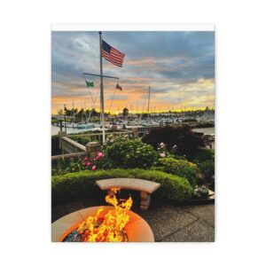 Flag Sunset Stretched Canvas